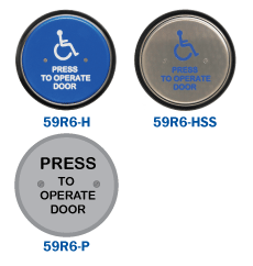 59R6 Series 6″ Round Push Plate Switches