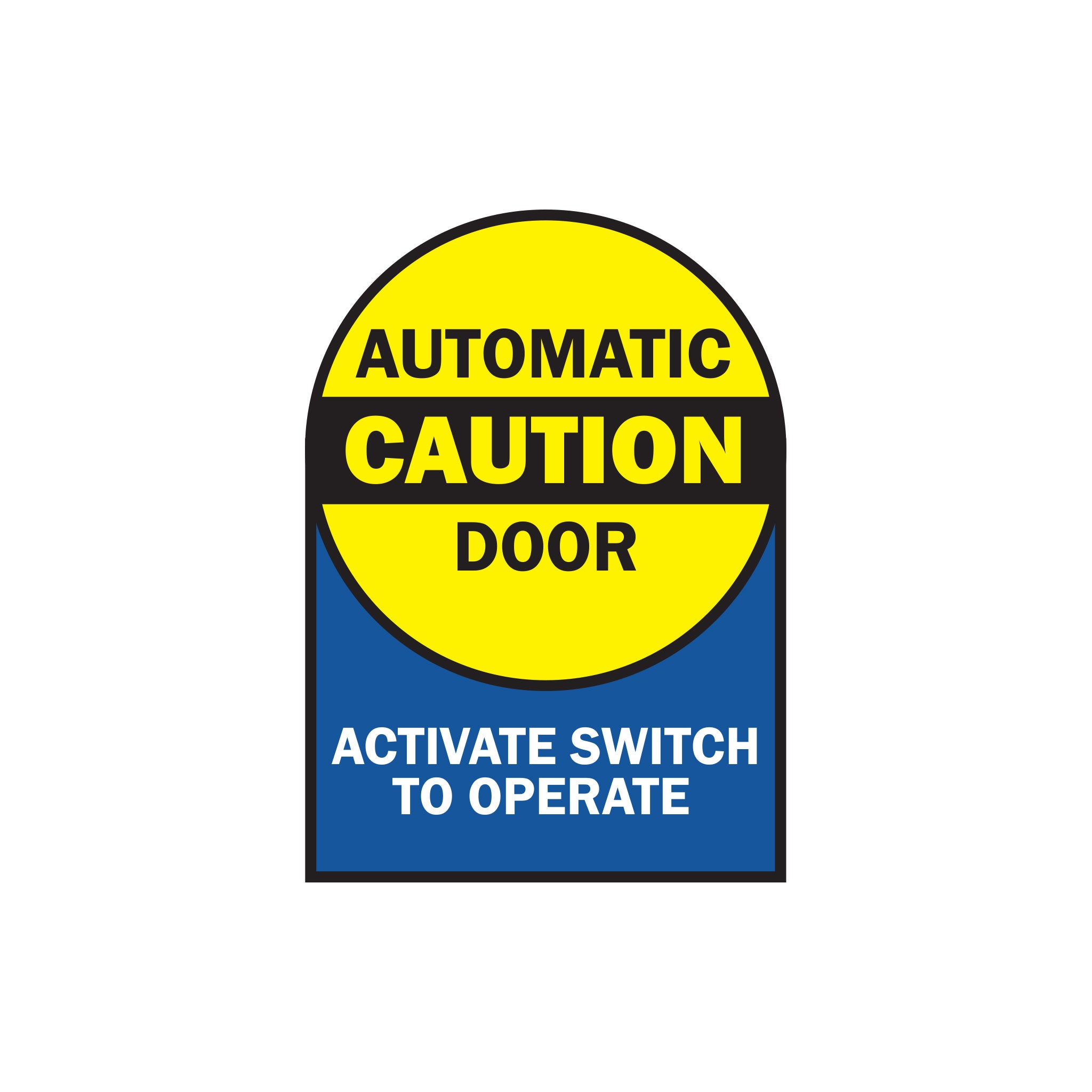 automatic door safety decal