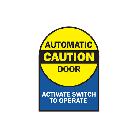 automatic door safety decal