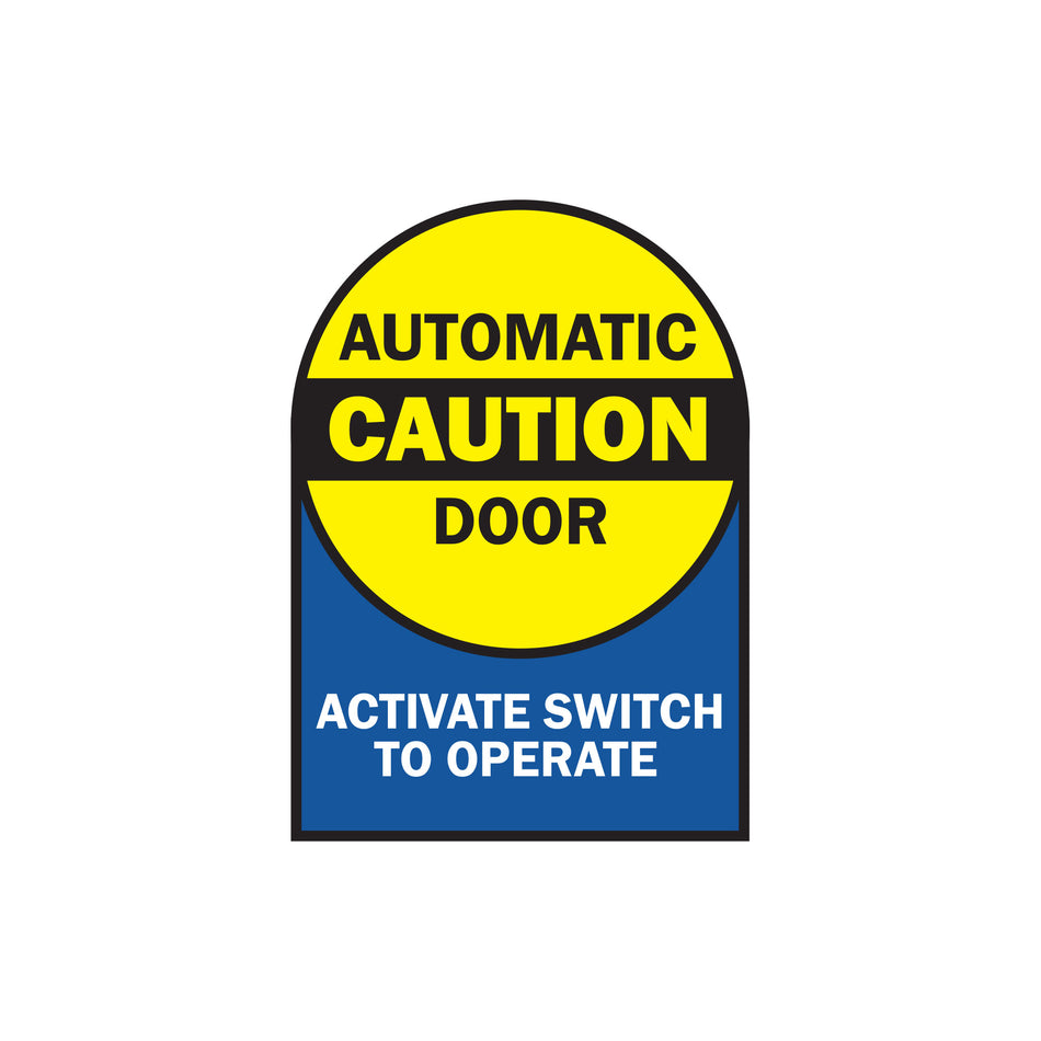 automatic door safety decal