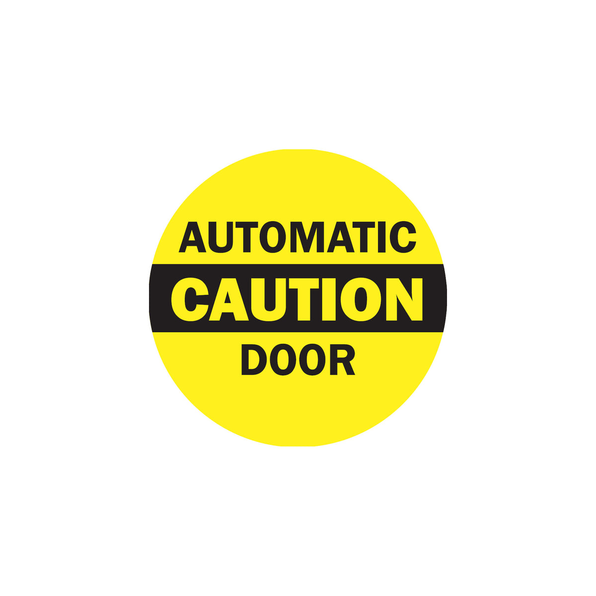 automatic door safety decal
