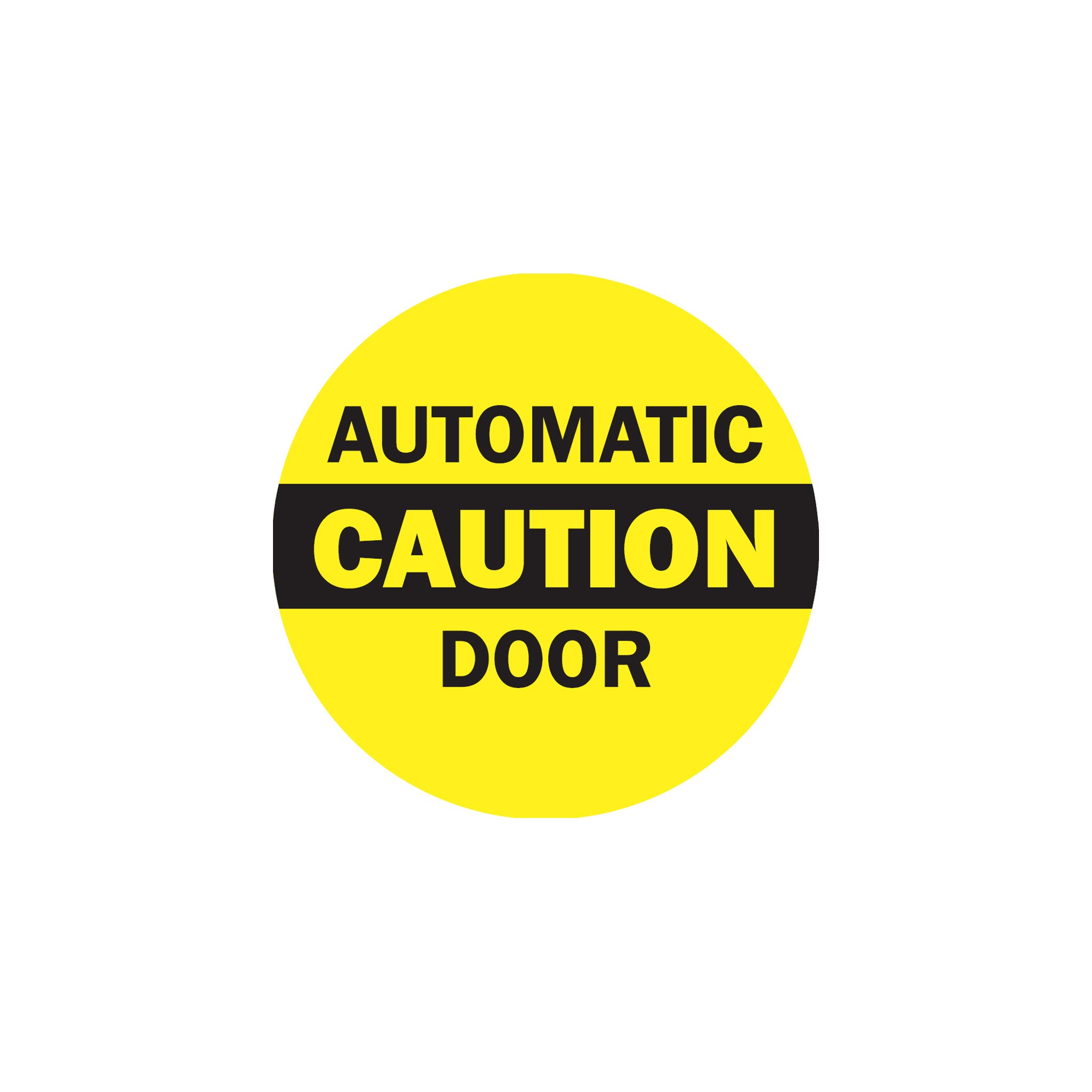 automatic door safety decal