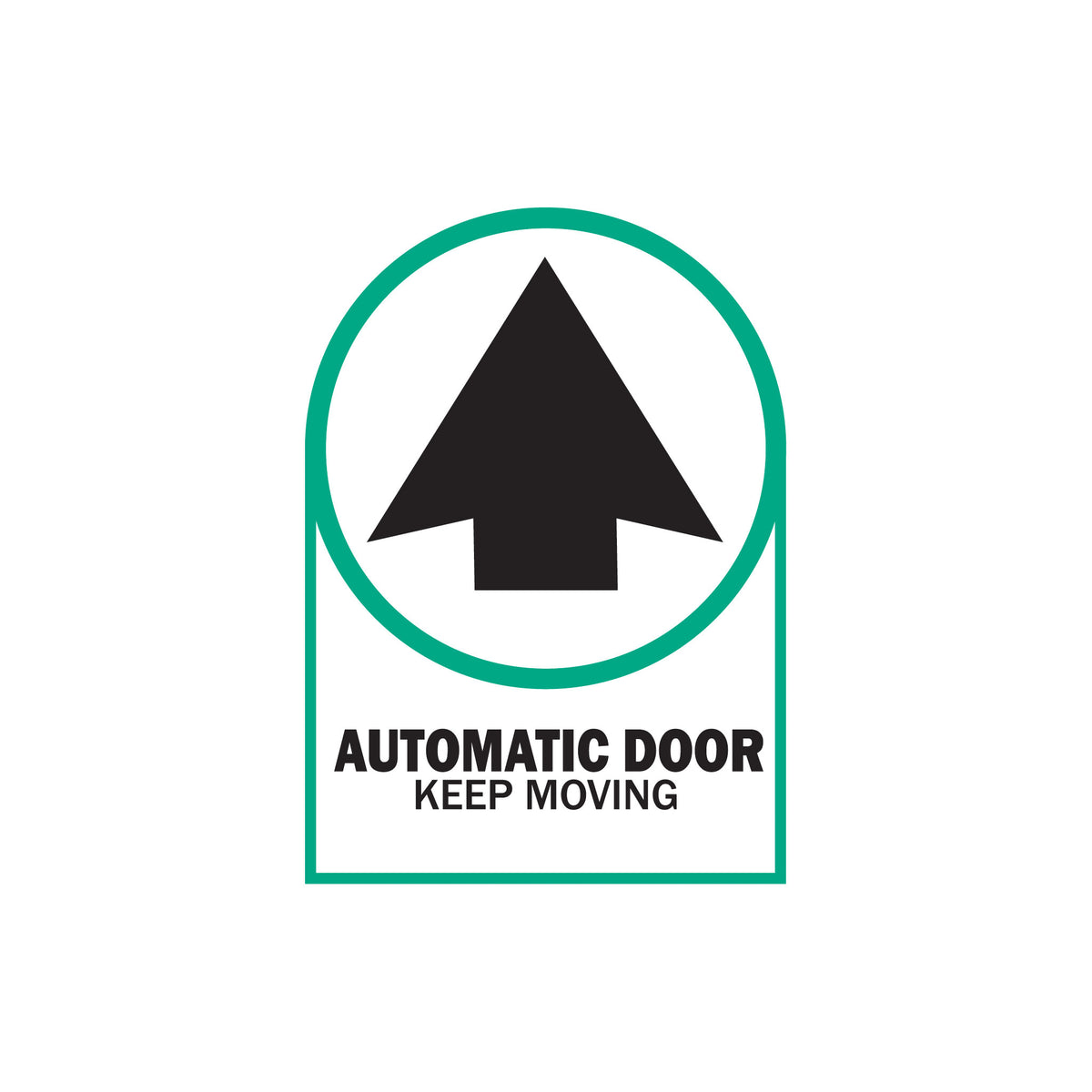 automatic door safety decal