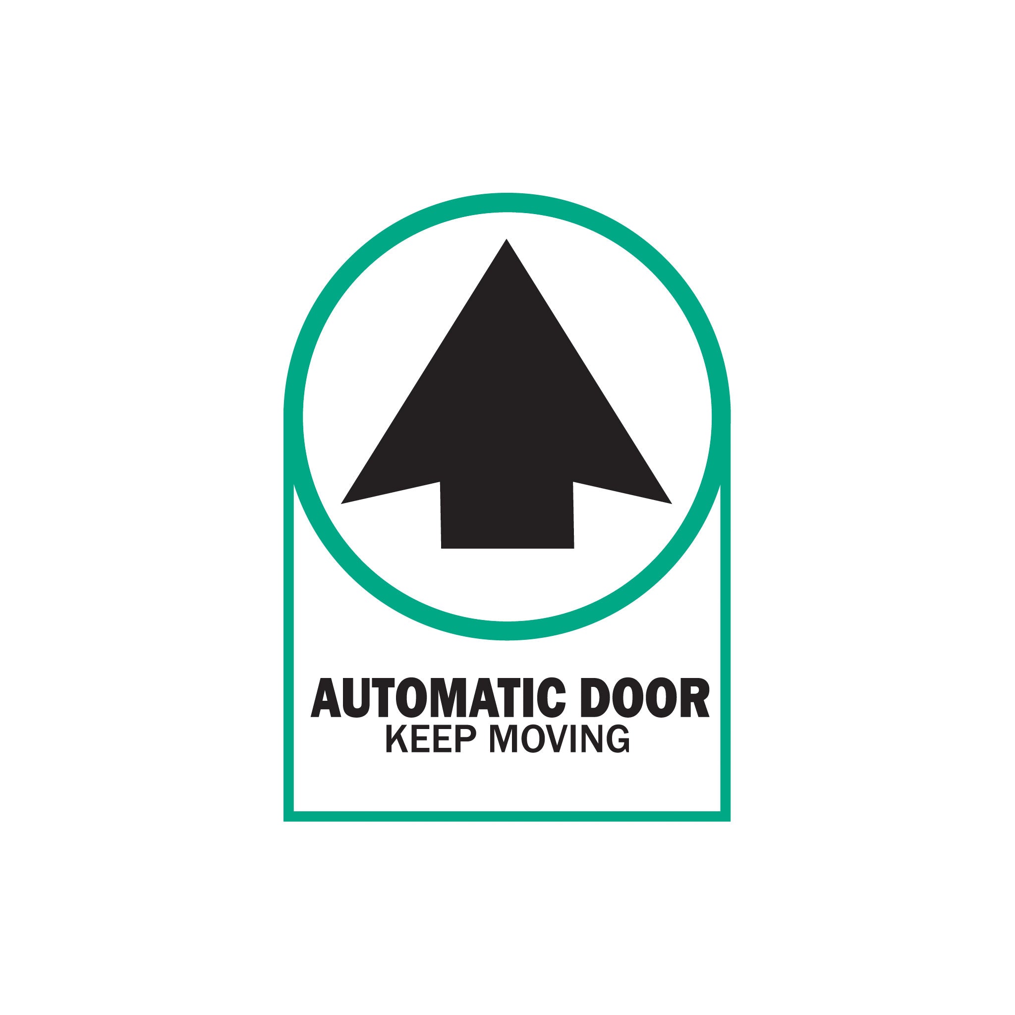 automatic door safety decal
