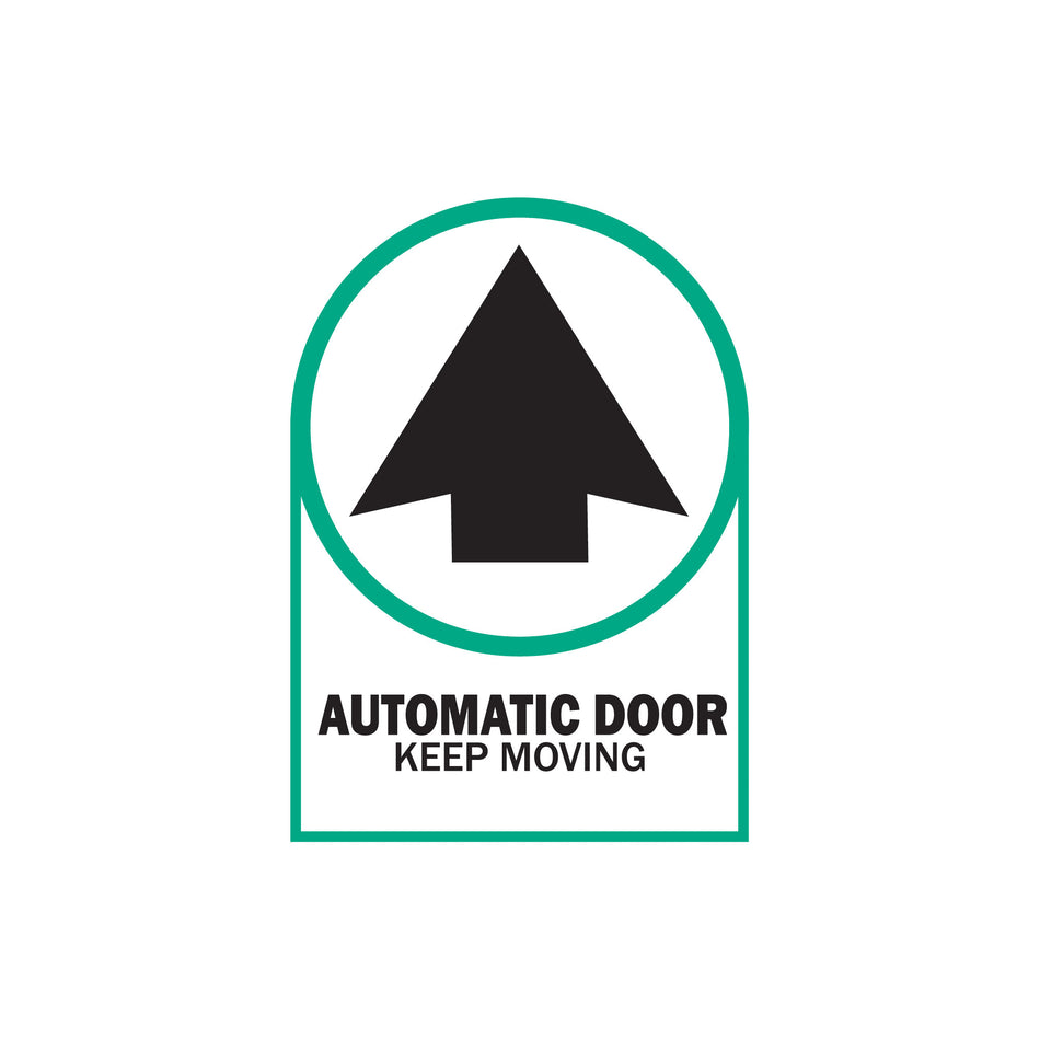 automatic door safety decal