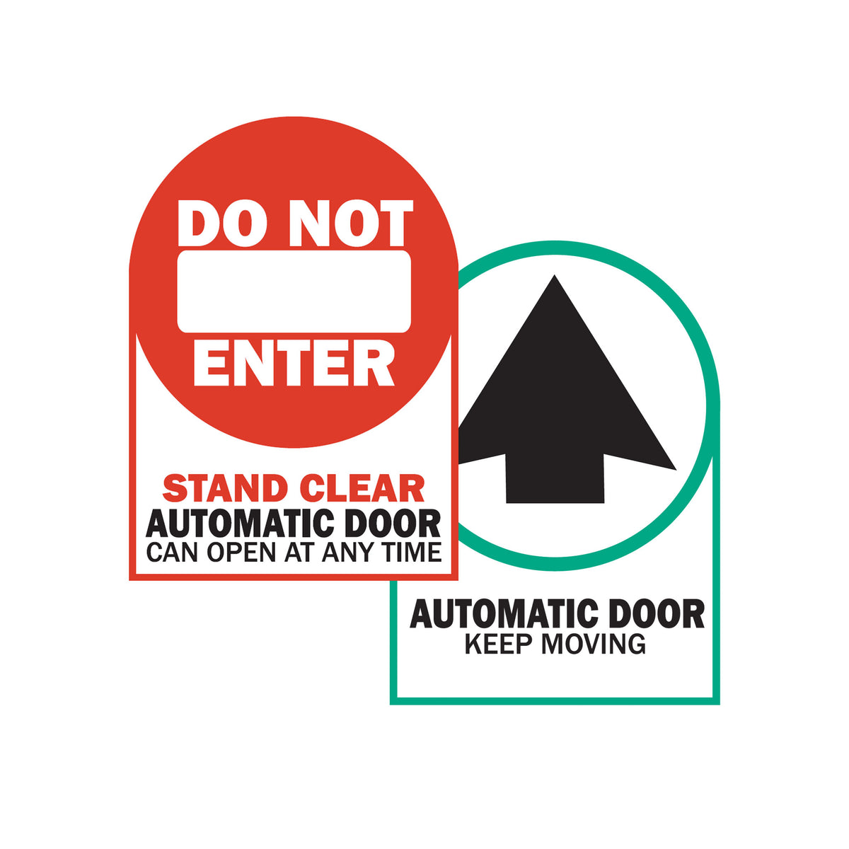 automatic door safety decal